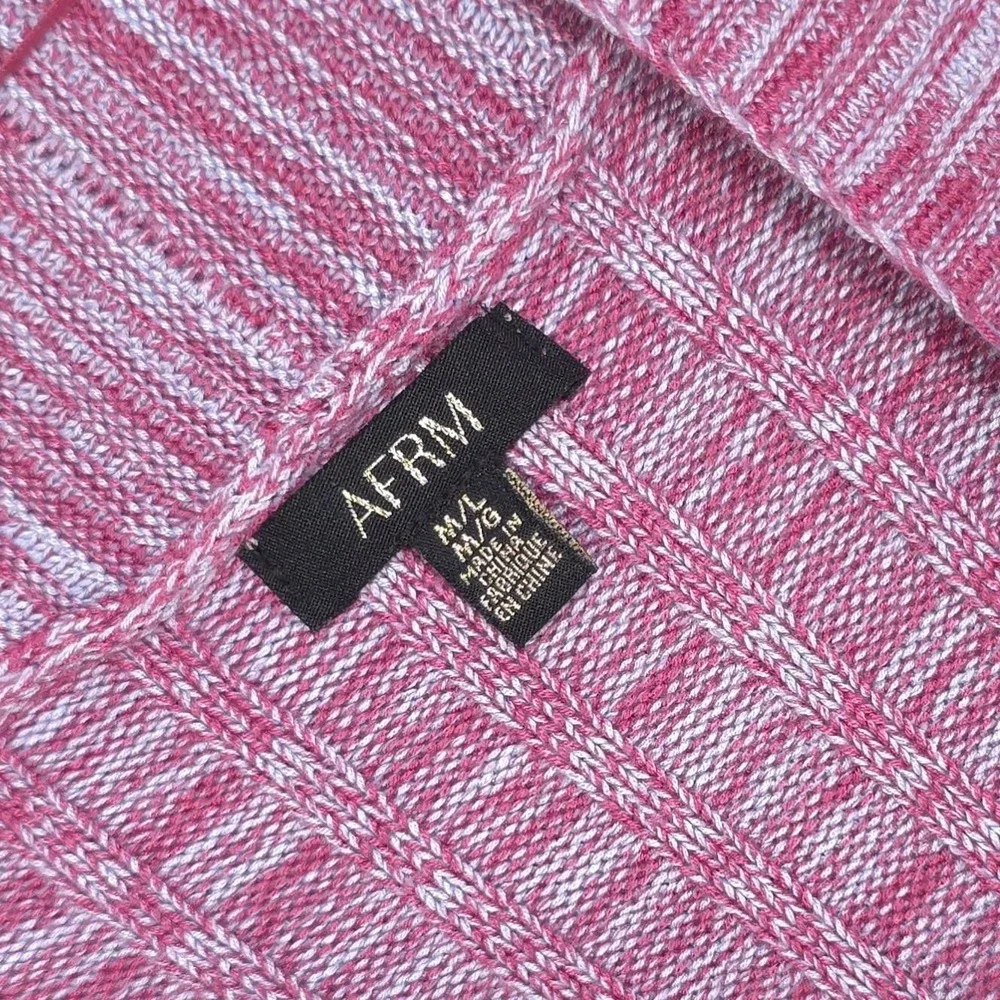 AFRM Women's Long Cardigan Size M/L Jach Marled Open Front Pink Gray REVOLVE - Picture 2 of 10